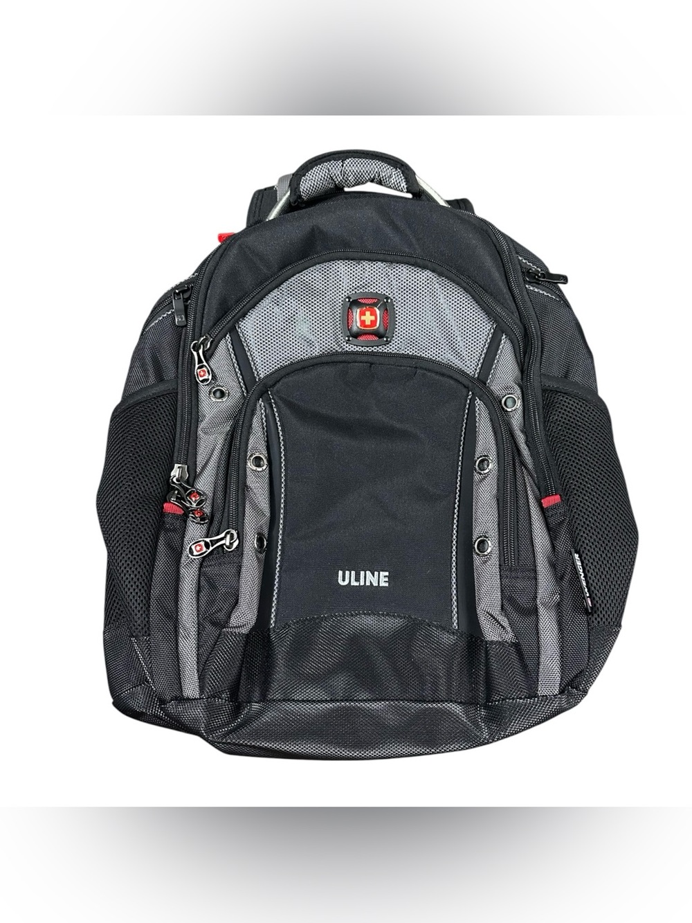 Wenger SwissGear ULINE Laptop Backpack Black Gray Triple Protect Travel Bag